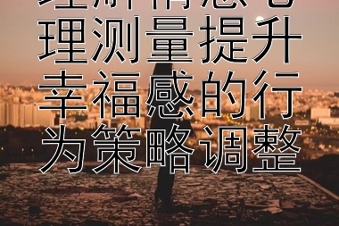 理解情感心理测量提升幸福感的行为策略调整