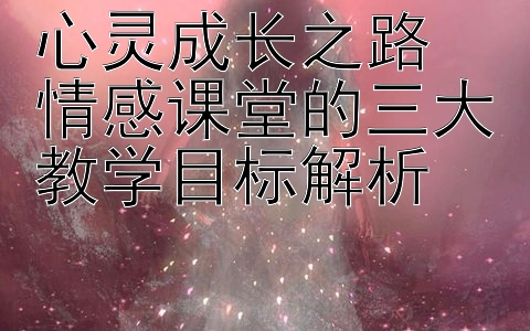 心灵成长之路  
情感课堂的三大教学目标解析